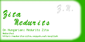 zita medurits business card